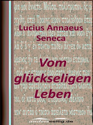 cover image of Vom glückseligen Leben